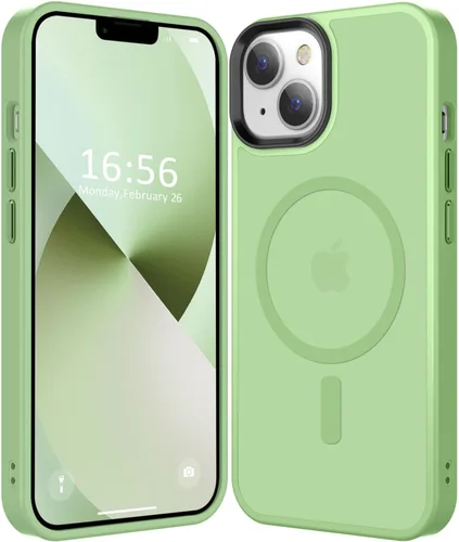 Vista 57 de Fuerte magnético para iPhone 11, compatible con Magsafe, [resistente a caídas de 13 pies] Funda trasera translúcida mate con sensación de piel