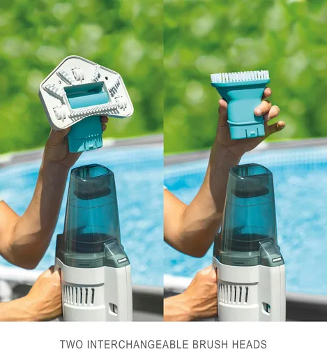 Vista 6 de Intex ZR200 - Aspirador inalámbrico recargable para piscina y spa con mango telescópico y 2 cabezales de cepillo intercambiables