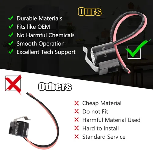 Vista 5 de W10225581 Pieza de repuesto para termostato bimetálico para descongelación compatible con Whirl-pool Ken-more- Sustituye a AP6017375 2149849 2161331