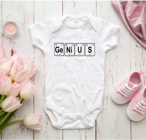 Vista 2 de Genius Brillian Funny Onesie Smart Message Clever Body para bebé