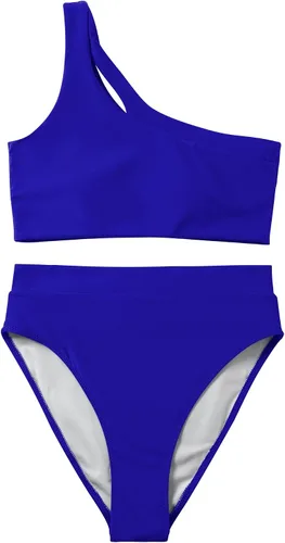 Vista 98 de MOOSLOVER Traje de baño de dos piezas con corte alto y cintura alta para mujer