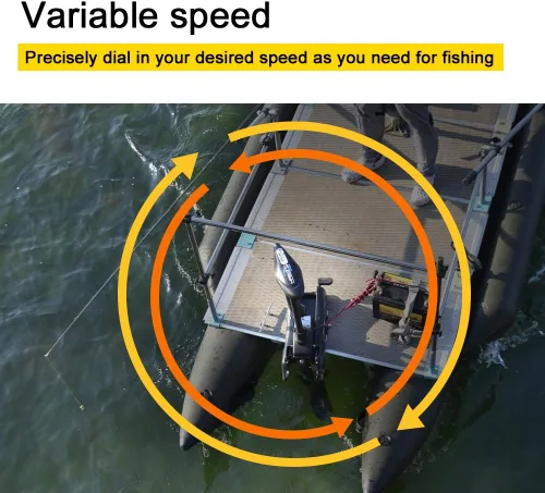 Vista 6 de AQUOS Haswing CaymanB - Motor de arrastre para montaje en arco con control remoto inalámbrico y control de pie inalámbrico, liberación rápida, 55