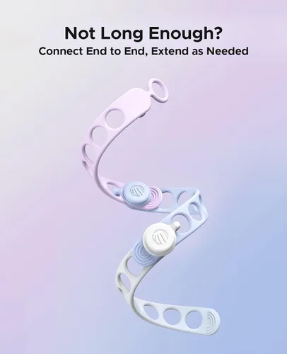 Vista 5 de ORICO Bridas de silicona para cables, organizador de cables de datos reutilizable con diseño de hebilla de bloqueo, envolturas de cable de alta