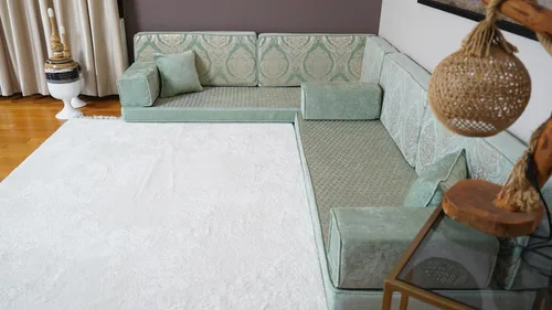 Vista 3 de arabicsofa Sofá de Majlis Árabe – Asientos de Piso Modulares Hechos a Mano