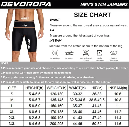 Vista 6 de DEVOROPA Traje de baño deportivo para hombre con protección UPF 50+ y secado rápido
