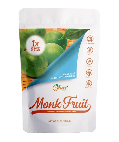 Vista 7 de Monk Fruit - Edulcorante multiusos de alulosa paquete múltiple-2: 1 dulzura de azúcar; porciones totales 228; edulcorante cero calorías, sustituto