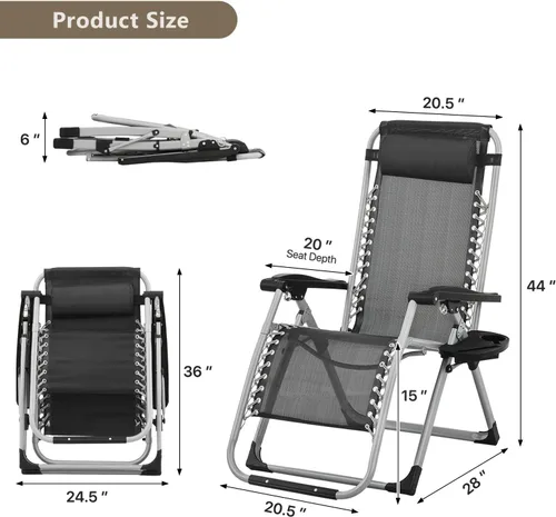 Vista 3 de OS MOTOR Sillón Zero Gravity (negro)