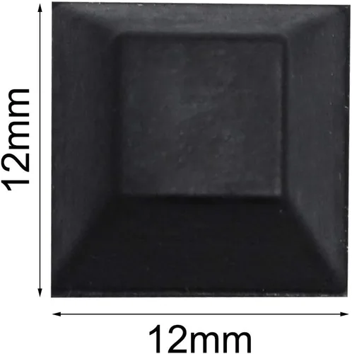 Vista 2 de uxcell Almohadillas de goma autoadhesivas cuadradas para muebles12mmx12mmx6mm 12 en 1