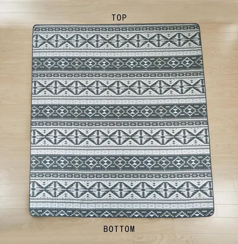 Vista 5 de Chezmoi Collection Remy - Juego de edredón de 2 piezas con motivo geométrico del suroeste, multicolor, gris, blanco, marrón claro, juego de colcha
