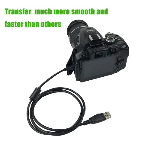 Vista 3 de Sqrmekoko Cable USB de carga y datos UC-E6 / UC-E23 para cámaras Nikon DSLR - Compatible con cable USB D3300, D3200, D5300, D7200, D750, Coolpix