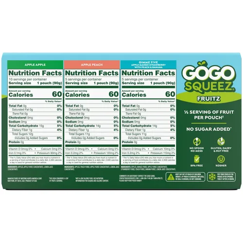 Vista 2 de GoGo SqueeZ - Puré de manzana para niños