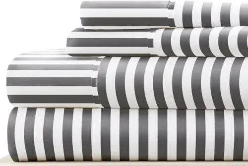 Vista 46 de Linen Market Juego de sábanas de 4 piezas tamaño matrimonial (gris claro cambray) – Duerme mejor que nunca con estas sábanas ultrasuaves y Cambray