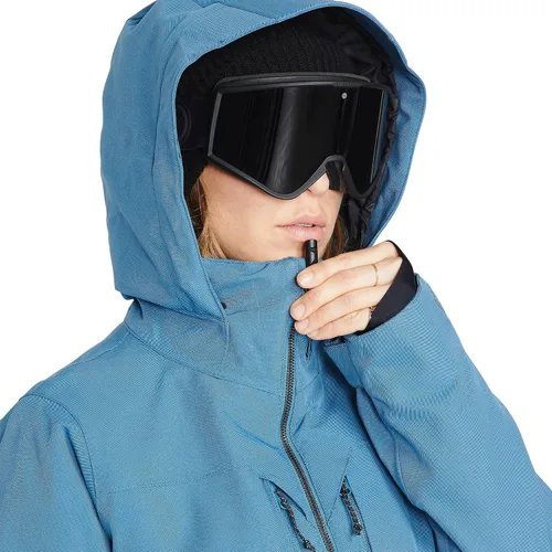 Vista 10 de Volcom Shelter 3D - Chaqueta con capucha para mujer, con aislamiento elástico, para snowboard, esquí, invierno