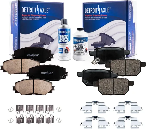Vista 24 de Detroit Axle - Kit de freno trasero para Ford Fusion Lincoln MKZ Zephyr Mazda 6 Mercury Milan, repuesto de pastillas de freno de cerámica