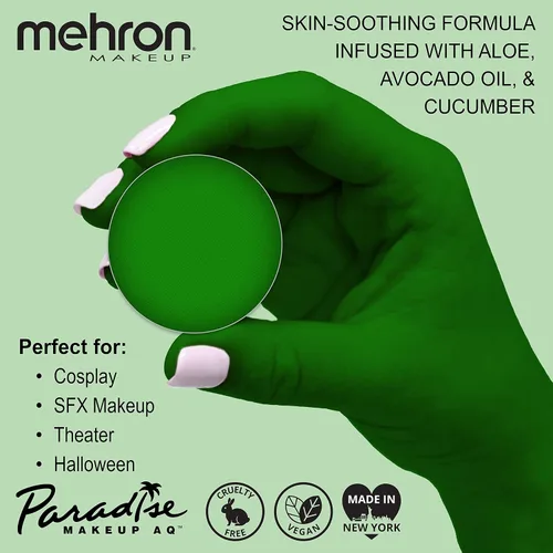 Vista 2 de Mehron Makeup Paradise Makeup AQ - Tamaño de recambio Escenario y Cine, pintura facial y corporal, belleza, cosplay, Halloween, pintura facial