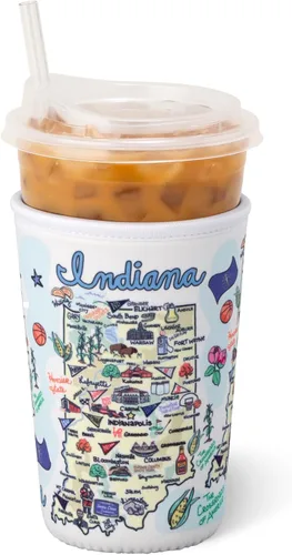 Vista 6 de Swig Life Funda Mediana para Taza de Café Helado Coolie, Funda Aislante de Taza de Café Helado Estándar de 22oz con Asa, Funda Aislante de Neopreno