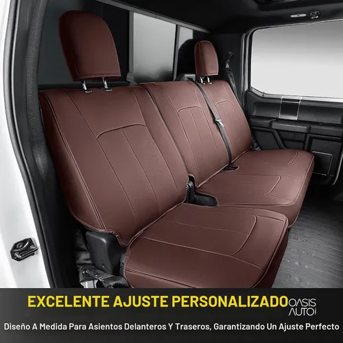Vista 4 de OASIS AUTO Fundas de asiento personalizadas para Chevy Silverado GMC Sierra 1500 2500HD 3500HD 2014-2018 (tripulación, cabina doble y extendida)