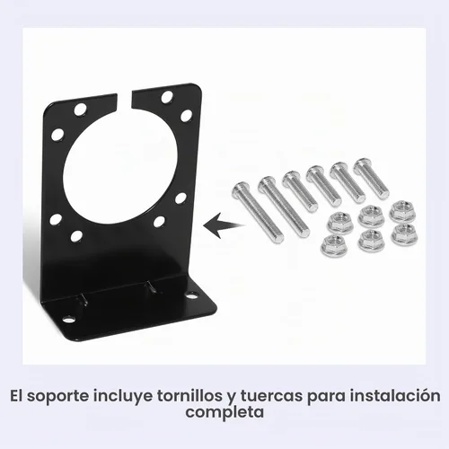 Vista 4 de Oyviny Soporte de Montaje de Enchufe de Remolque de RV de 7 Vías, Soporte de Montaje de Metal para Uso General, Incluye Tornillos y Tuercas