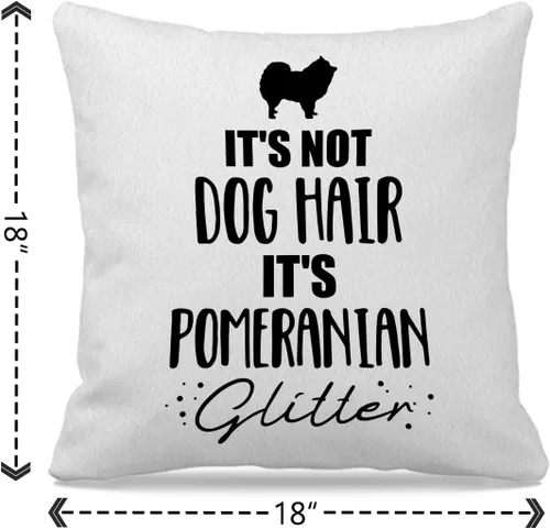 Vista 4 de Nogrit Pomeranian Gifts - Funda de almohada de 18 x 18 pulgadas, regalo para amantes de los perros, mamá, papá, para mujeres y hombres, no es pelo