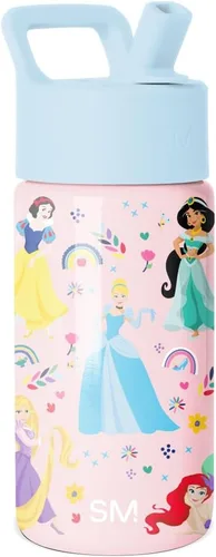 Vista 40 de Simple Modern Kids Summit - Botella de agua con tapa con pajilla, vaso de acero inoxidable de 14 onzas con aislamiento para niñas, para la escuela