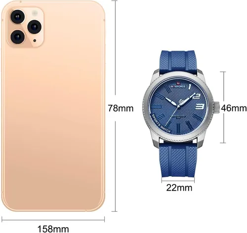 Vista 4 de NAVIFORCE Relojes deportivos impermeables para estudiantes, niños, hombres, reloj de banda de silicona con segunda mano
