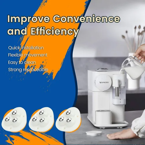 Vista 4 de Mini ruedas giratorias de 360 grados, rodillo giratorio autoadhesivo para pequeños electrodomésticos de cocina, caja de almacenamiento, bote