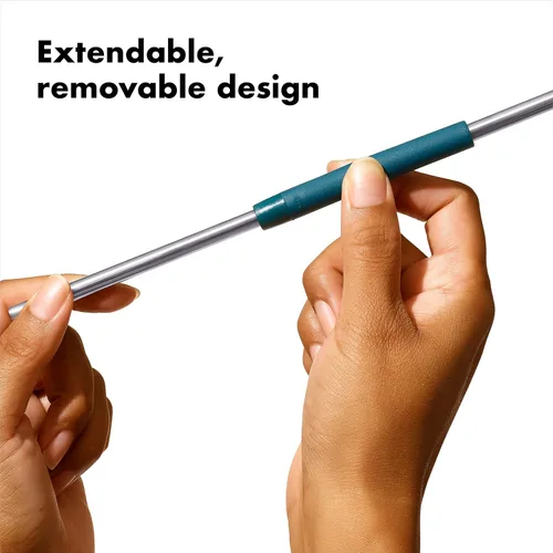 Vista 4 de OXO Good Grips - Juego de 4 popotes extensibles reutilizables, azul/verde, 10.5 pulgadas