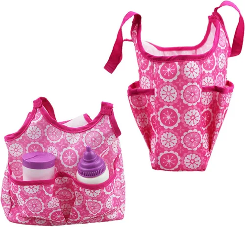Vista 4 de DC-BEAUTIFUL Juego de 3 accesorios para muñecas con bolso y mochila portadora delantera/trasera y saco de dormir, se adapta a muñecas de 14 a 18