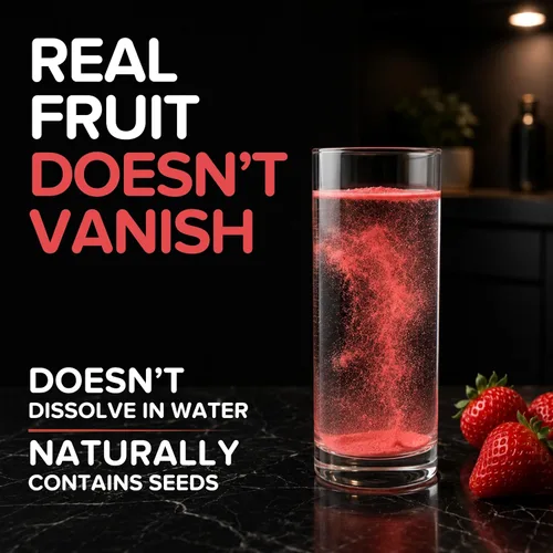 Vista 7 de Polvo de fresa liofilizado orgánico de fresas orgánicas liofilizadas – Rico en fibra, para batidos, hornear y colorante natural de alimentos rosa