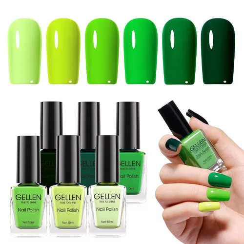 Vista 11 de GELLEN Juego de Esmalte de Uñas en 4 Colores Negro, Blanco, Gris & Base y Capa Superior, Esmalte de Uñas de Tendencia Otoño/Invierno Negro, Blanco