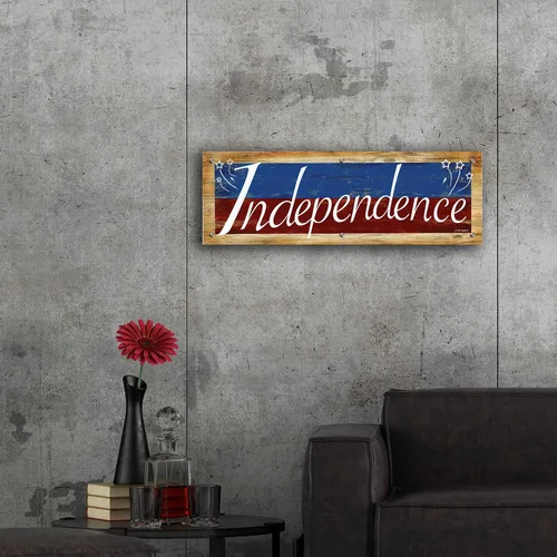 Vista 5 de Epic Art 'Independence' por Ed Wargo, arte de pared de vidrio acrílico, 36"x12