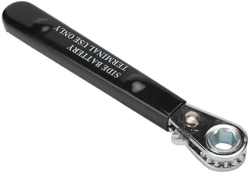 Vista 2 de Acouto Llave de terminal lateral, llave de batería lateral de 5/16 pulgadas, llave de trinquete de batería con terminal lateral aislada, herramienta