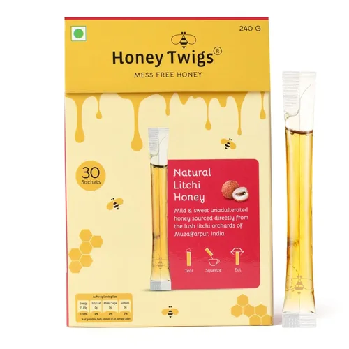 Vista 14 de Honey Twigs Honey Sticks Caja de regalo – 36 pajitas de miel natural de una sola porción – 8.47 onzas por paquete (0.28 oz por palo) Paquete