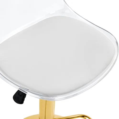 Vista 8 de Deolme Juego de 2 taburetes de bar modernos de acrílico transparente, taburetes de bar giratorios con respaldo transparente, 24 a 32 pulgadas