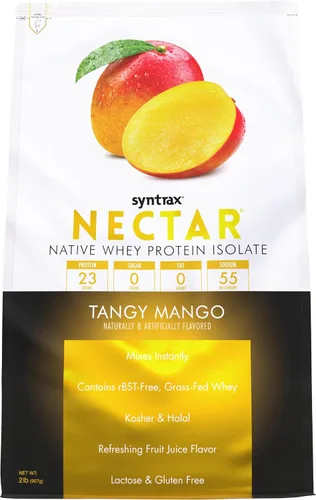 Vista 9 de Syntrax Nutrition Nectar, polvo aislado de proteína de suero 100%, sabor refrescante de frutas, enfriador caribeño, 2 libras