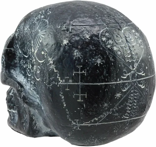 Vista 6 de Ebros Gift Gótico Erzulie Freda Veve Haitiano Antiguo Vudú Hechizos de Amor Romance Talismán Tatuaje Cráneo Estatua Gótica Cráneo Lwas Voudou Loa