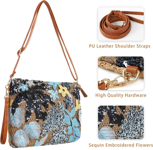 Vista 4 de Bolso cruzado de piel sintética para mujer, bolso cruzado de felpa con asa superior esponjosa, bolso de mano para niñas