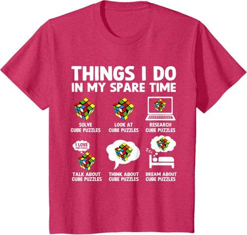 Vista 69 de Things I Do in My Spare Time Cube Puzzle Speed Cubing Camiseta