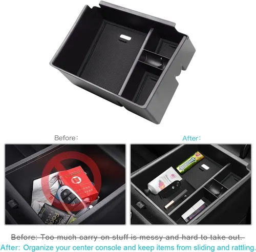 Vista 3 de CDEFG Bandeja organizadora de consola central para Santa Cruz 2022-2026 2022 2023 2024 2025 2026 Santa Cruz Accessory, Middle Console Tray