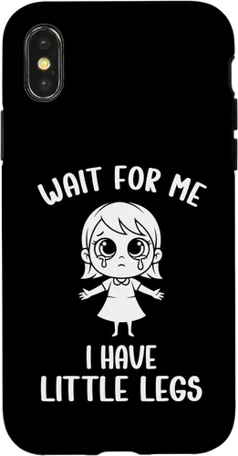 Vista 5 de Funny Short Legs Meme Women Wait for Me - I Have Little Legs Case for iPhone 17