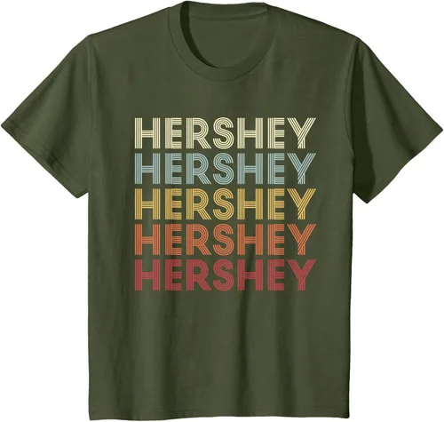 Vista 8 de Hershey Pennsylvania Hershey PA Retro Camiseta de texto vintage, Azul