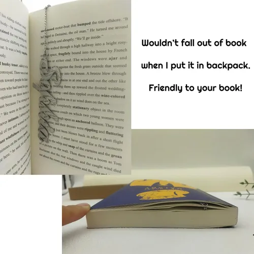 Vista 2 de Marcapáginas de nombre personalizado de acero inoxidable con nombre de metal, regalo único para amantes de los libros, regalo para graduación