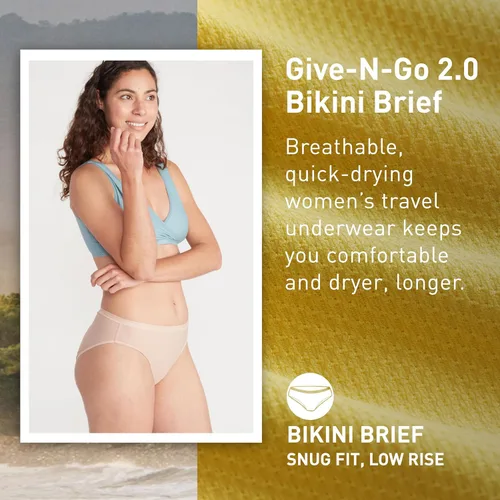 Vista 43 de ExOfficio Give-N-Go 2.0 - Calzones de bikini para mujer, transpirables, duraderos, de fácil cuidado, ropa interior de viaje