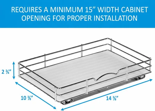 Vista 4 de Organizador extraíble para especias para gabinete, 14 3/4 pulgadas de ancho