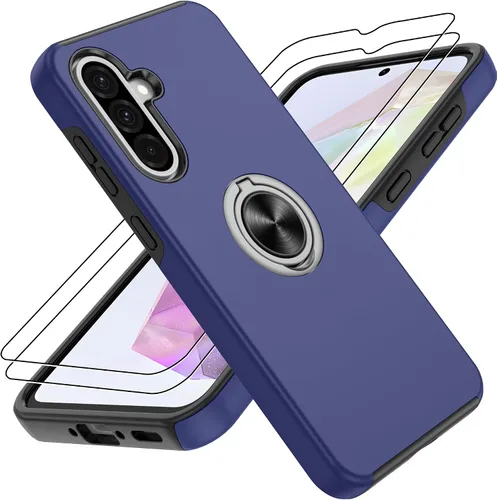 Vista 43 de Gritup Funda para Pixel 6A con protector de pantalla HD, soporte de anillo magnético 360 para Google Pixel 6A, color negro