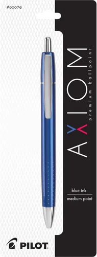 Vista 9 de PILOT Axiom Collection - Bolígrafo retráctil, barril negro, tinta azul, punta media (90060)