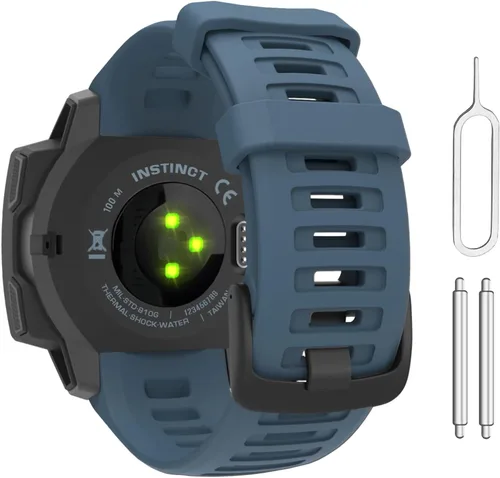 Vista 19 de MoKo - Correa de silicona compatible con Garmin Instinct e Instinct 2 Verde militar