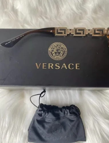 Vista 7 de Versace Lentes de sol para mujer montura Havana lentes marrón oscuro 2323in