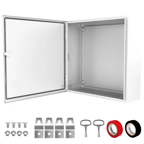Vista 9 de Caja Eléctrica Exterior 12 x 12 x 8'' Gabinete NEMA 4X Caja de Acero Impermeable Caja de Conexiones Eléctrica Bloqueable Gabinete Eléctrico Exterior