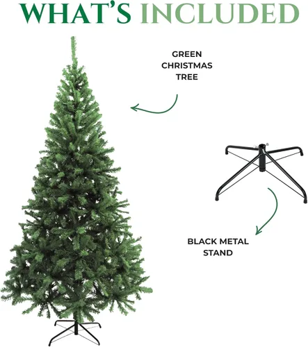 Vista 7 de Perfect Holiday Árbol de Navidad, 7 pies, PVC clásico de hoja perenne
